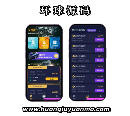 共享汽车众筹项目源码-环球源码